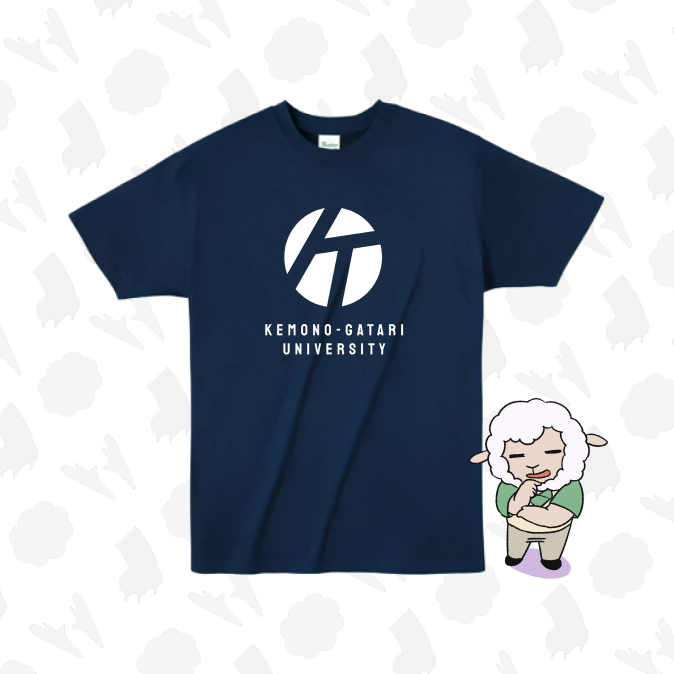 ケモノガタリTシャツ (ネイビー)